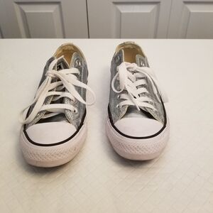 CONVERSE All Star Silver Metallic UNISEX Men's 4.5 Women's 6.5 Sneaker Shoes